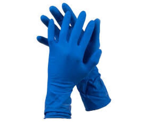 Одноразові рукавички LATEKSOWE (латексні) сині р-р L /пара для хоз робіт