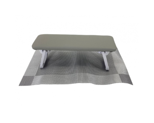 Підставка  для манікюру прямокутний (складні ніжки) шкірзам+килимок 42-8/