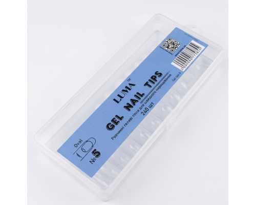 Luma Gel nail tips №05 Oval, гелеві тіпси розчинні,ф-ма Овал, 240 шт/уп