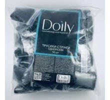 Трусики-стрінги Doily(50шт/пач) зі спанбонду. Колір: чорний