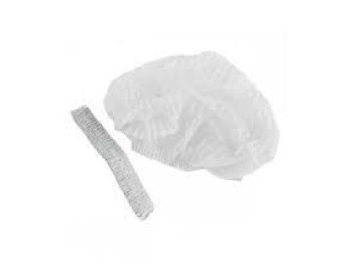 Шапочка медична нестирильна на подвійній резинці Panni Mlada (100шт/уп)зі спанбонду Колір:білий