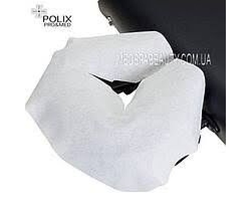 Серветка для масажного столу з отвором Y Polix PROandMED™ 40х35 см (50 шт/пач) зі спанбонду  білий