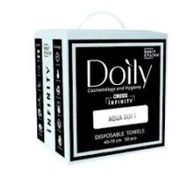 Рушники в коробці Doily® AQUA SOFT INFINITY 40х70 см 50 шт/кор  (2х25 шт/пач) з целюлози 50 г/м2