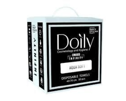 Рушники в коробці Doily® AQUA SOFT INFINITY 40х70 см 50 шт/кор  (2х25 шт/пач) з целюлози 50 г/м2