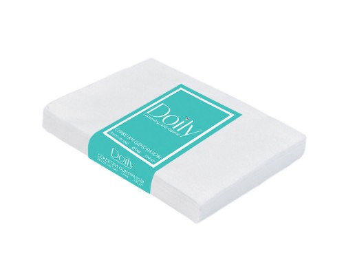 Серветки в пачці Doily® 30х20 см (100 шт/пач) зі спанлейсу 40 г/м2 Текстура: гладка