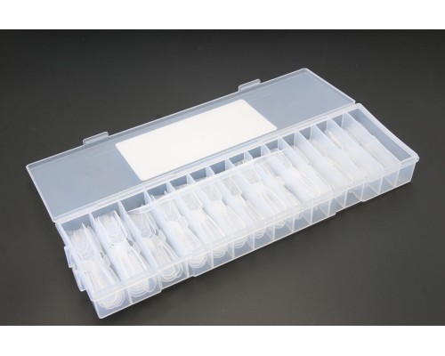 Верхні форми для нарощування нігтів GLOBAL FASHION квадрат і звужений квадрат, 150 шт JM-36