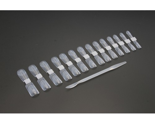 Верхні форми для нарощування нігтів GLOBAL FASHION квадрат і звужений квадрат, 150 шт JM-36