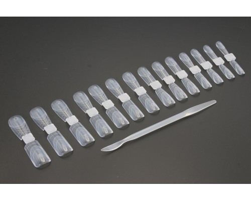 Верхні форми для нарощування нігтів GLOBAL FASHION квадрат і звужений квадрат, 150 шт JM-36