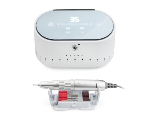 Фрезер для манікюру BUCOS Nail Drill X3 PRO WHITE PEARL (65W/35000 об.)+ український посібник гар.12