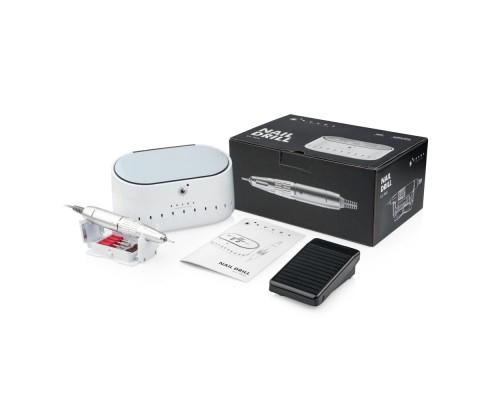 Фрезер для манікюру BUCOS Nail Drill X3 PRO WHITE PEARL (65W/35000 об.)+ український посібник гар.12