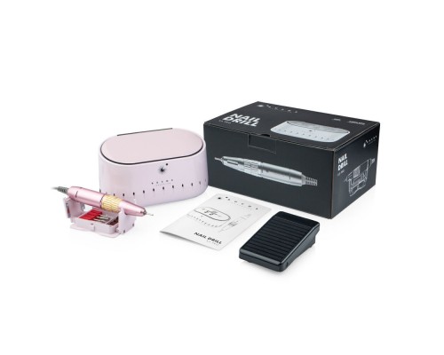 Фрезер для манікюру BUCOS Nail Drill X3 PRO Light Pink (65W/35000 об.)+ український посібник гар.12