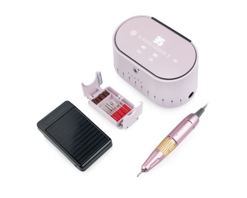 Фрезер для манікюру BUCOS Nail Drill X3 PRO Light Pink (65W/35000 об.)+ український посібник гар.12