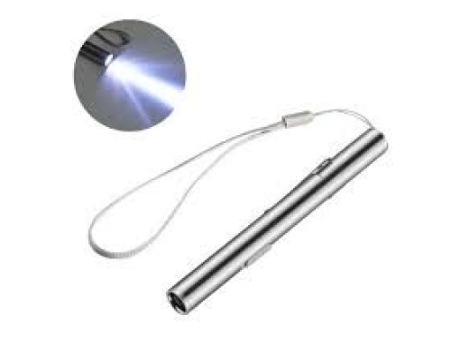 Лампа-ліхтарик (ручка,хром) LED/UV з акамулятором (type C)