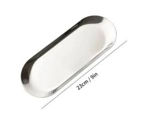 Лоток залізний срібний овал 23х10 мм