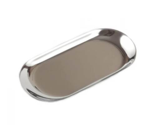 Лоток залізний срібний овал 23х10 мм