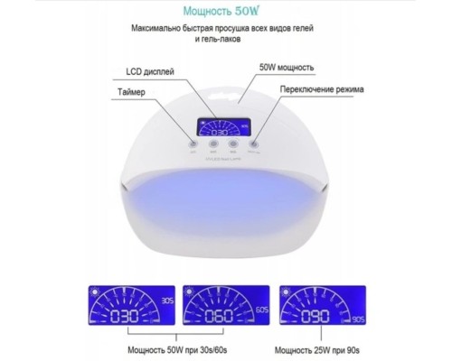 Лампа для манікюру SUN5se  UV/Led 50W рожеве світло