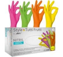 Ampri Рукавички STYLE Tutti Frutti, нітрилові,неопудрені,мікс кольорів,р-р S(48 пар)