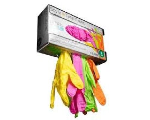 Ampri Рукавички STYLE Tutti Frutti, нітрилові,неопудрені,мікс кольорів,р-р L(48 пар)