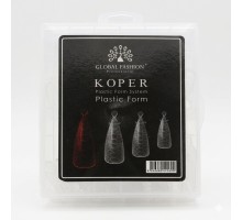 Верхні форми для нарощування нігтів GLOBAL FASHION квадрат/не арочні (малюнок змія) 120шт