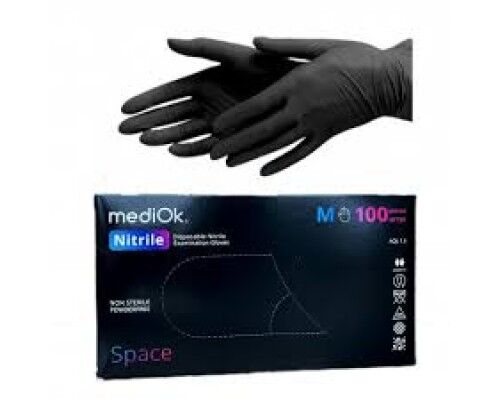 Рукавички НІТРІЛОВІ MediOk чорні р-р.L (3пари/уп)