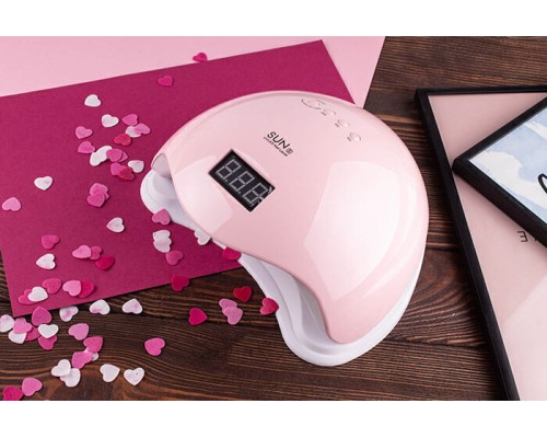 LED+UV SUN 5 PINK 48W лампа рожева, 3 місяці гарантії