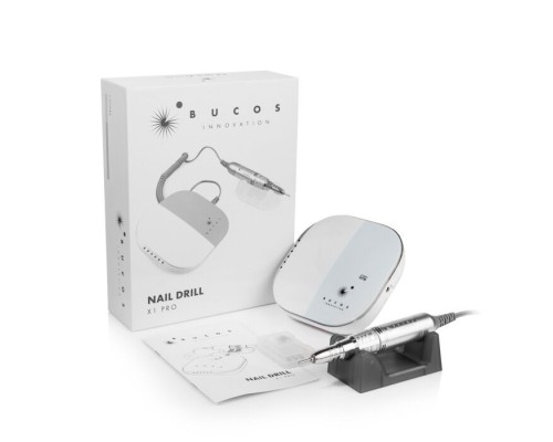 Фрезер для манікюру BUCOS Nail Drill X1 PRO ICE BLUE (65W/40000 об.)+ український посібник