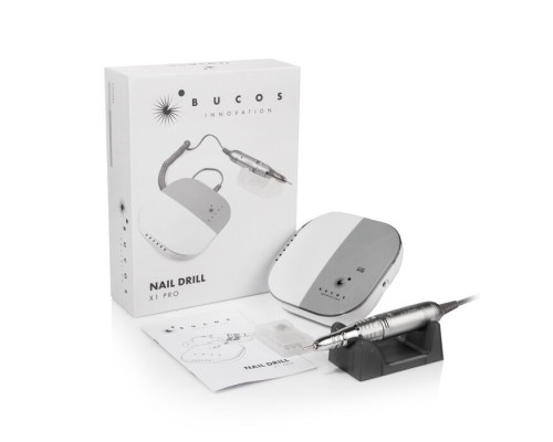 Фрезер для манікюру BUCOS Nail Drill X1 PRO ZINC GRAY (65W/40000 об.)+ український посібник