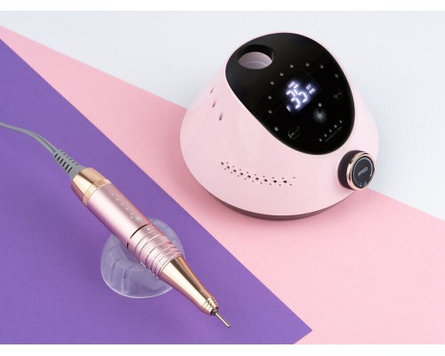 Фрезер для манікюру BUCOS Nail Drill X2 PRO BLUSH PINK (65W/35000 об.)+ український посібник