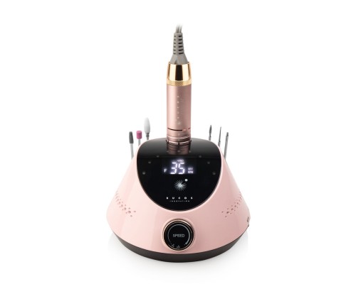 Фрезер для манікюру BUCOS Nail Drill X2 PRO BLUSH PINK (65W/35000 об.)+ український посібник