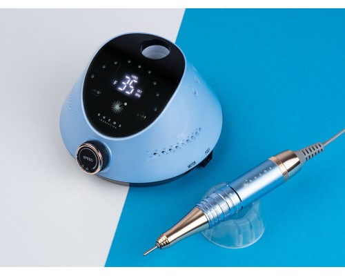 Фрезер для манікюру BUCOS Nail Drill X2 PRO BLUE OCEAN (65W/35000 об.)+ український посібник