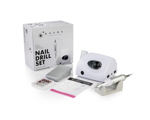 Фрезер BUCOS ZS-705 WHITE PROFESSIONAL (65W/35000 об.) укр. посібник (+ 6 покращених фрез), 3 міс.га