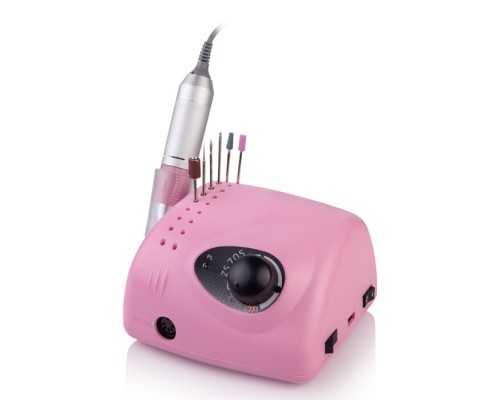 Фрезер BUCOS ZS-705 PINK PROFESSIONAL (65W/35000 об.) укр. посібник (+ 6 покращених фрез), 3 міс.гар