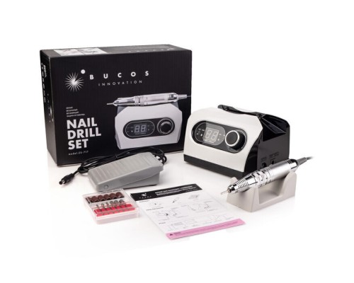 Фрезер BUCOS ZS-717 WHITE PROFESSIONAL (65W/35000 об.) укр. посібник (+ 6 покращених фрез), 3 міс.га