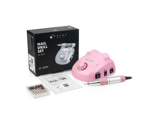 Фрезер BUCOS ZS-603 PRO PINK  (35000/45W) укр. посібник (+ 6 покращених фрез), 3 міс.гарантія