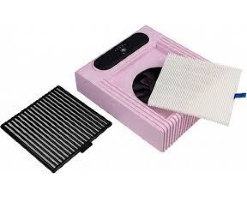 Витяжка для манікюру з НЕРА фільтром BUCOS CYCLONE V1 на 100W Рожева