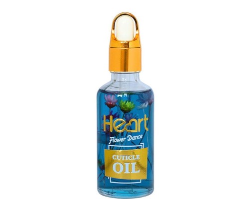 Квіткова олійка для кутикули  HEART, 50ml Vanilla (синя)