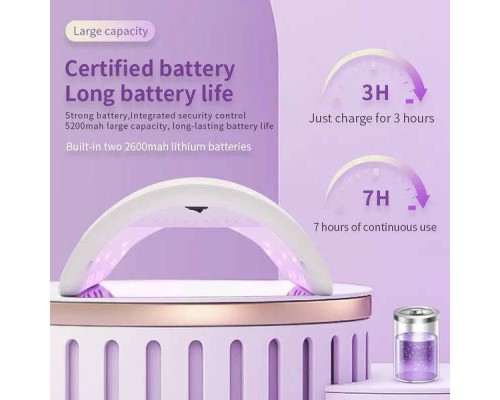 Лампа для манікюру бездротова S60 48 Вт. UV/LED з вбудованим акумулятором 2600 mAh та з USB