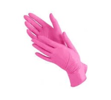 Рукавички НІТРІЛОВІ  SFM рожеві р-р. M  (100 шт/пач)