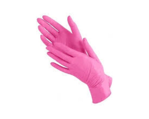 Рукавички НІТРІЛОВІ  SFM рожеві р-р. M  (100 шт/пач)