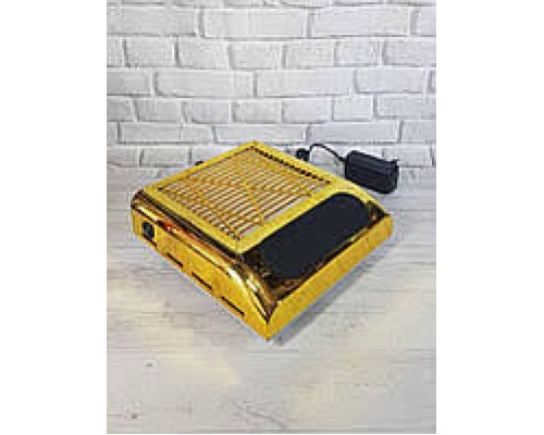 Витяжка для манікюру з HEPA фільтром 80Вт 858-6 золота,прямокутна