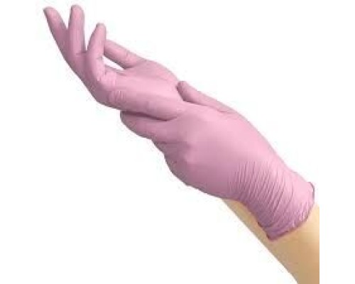 MediOk.Рукавички нітрилові , нестерильні,ROSE SAPPHIRE, розмір S (без пудри, колір рожевий)