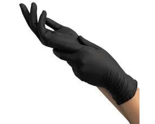 MediOk Рукавички нітрилові HARD, без пудри, колір чорний, розмір L