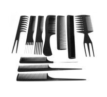 Набір гребінців для волосся ТН-110 (10шт) чорний