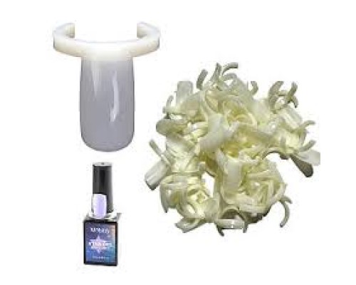 Тіпси для манікюру з кріпленням на бутилочку для демонстрації гель лаку 50шт