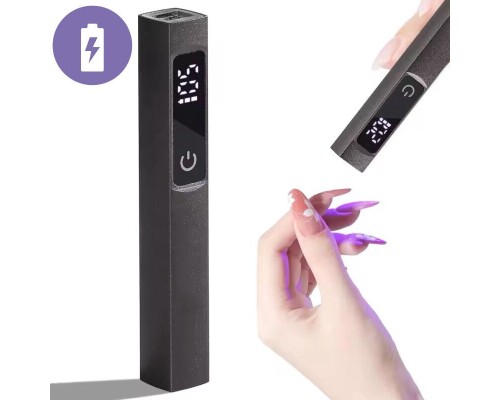 Лампа-ліхтарик LED/UV з акамулятором L-49(чорний з таблом) type-C