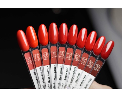 Luma №008 Lipstic tone Scarlett Lipstic tone gel polish 10ml (червона колекція)