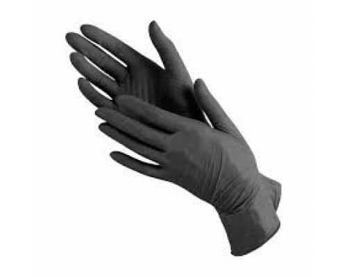 Рукавички нітрилові Microstop неопудрені міцні, чорні, розмір XS, 100 шт