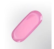 Лоток залізний рожевий овал 23х10 мм