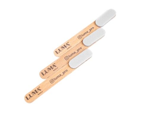 Luma Пилочка-баф 2в1 #150/400 на деревяній основі (набір 3шт)