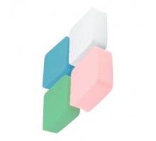 Спонж латексний, ромб витягнутий, 4шт в упаковці, різнокольоровий mix